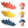 Wholesale Cute Crown Shape Baby Bath Hat Shower Cap Soft Adjustable Baby Bath Head Cap