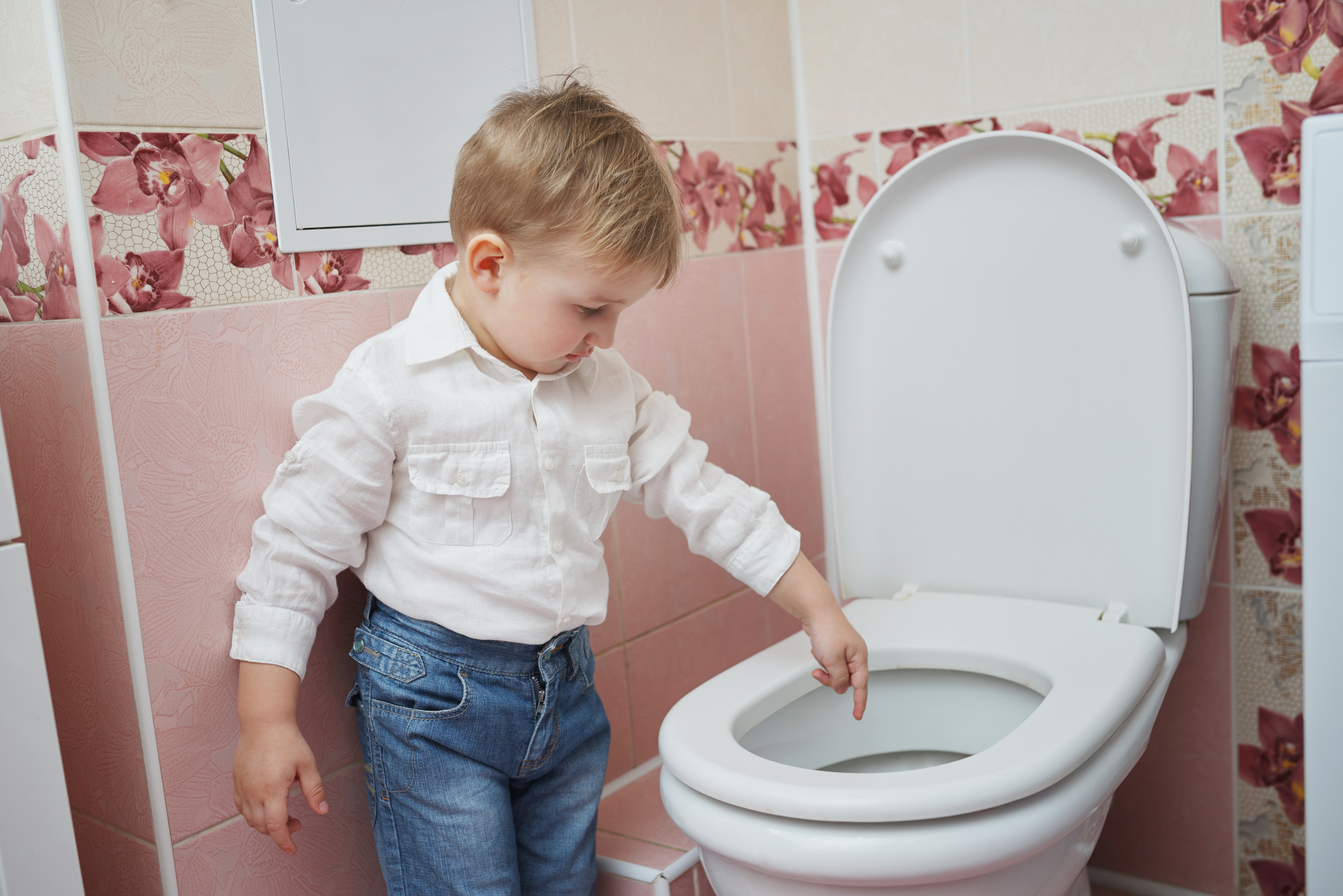 The dangers of a baby going to the bathroom alone