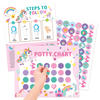 Unicorn Potty Training Sheet Suitable for Toddler Girls Potty Training Sticker Chart, Child Potty Training Reward Sheet, Child Reward Sheet