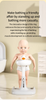 Portable Non-slip Duck Shaped Baby Bath Racks Shower Helper Handle Adjust Length Stand Themselves for Standing Toddler Shower