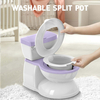Real Feel Potty in Baby Size Toddler Potty Training Toilet Lifelike Flushing Sound With Wet Wipes Storage