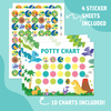 Unicorn Potty Training Sheet Suitable for Toddler Girls Potty Training Sticker Chart, Child Potty Training Reward Sheet, Child Reward Sheet