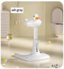Portable Non-slip Duck Shaped Baby Bath Racks Shower Helper Handle Adjust Length Stand Themselves for Standing Toddler Shower