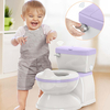 Real Feel Potty in Baby Size Toddler Potty Training Toilet Lifelike Flushing Sound With Wet Wipes Storage