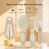 Baby Grooming Brush Baby Grooming Brush Bath Water Thermometer Set Newborn Head Care Soft Brush Round Comb
