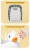 Portable Non-slip Duck Shaped Baby Bath Racks Shower Helper Handle Adjust Length Stand Themselves for Standing Toddler Shower