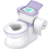 Real Feel Potty in Baby Size Toddler Potty Training Toilet Lifelike Flushing Sound With Wet Wipes Storage