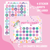 Unicorn Potty Training Sheet Suitable for Toddler Girls Potty Training Sticker Chart, Child Potty Training Reward Sheet, Child Reward Sheet